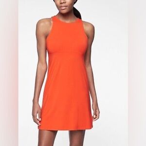 Athleta Women’s XXS Santorini Orange/Res Dress Sleeveless Stretch Tennis